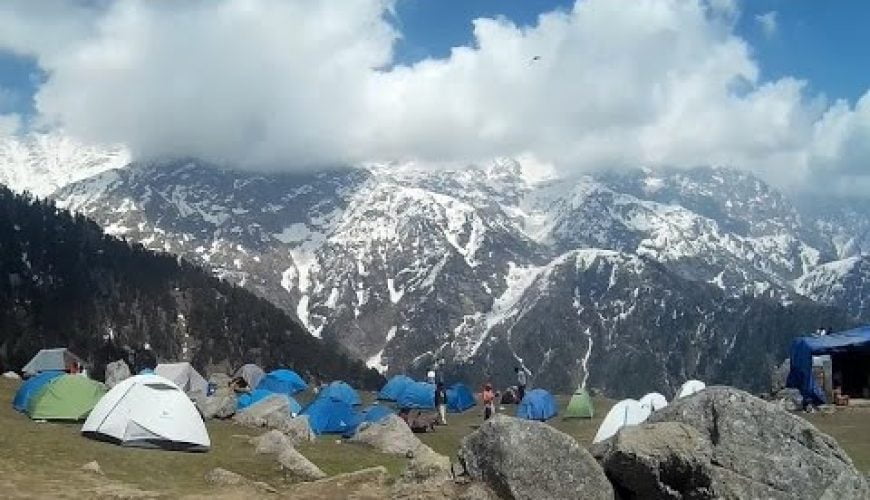 Trek to Triund Hill (McLeod Ganj) Dharamsala# Snow Covered Peaks of Dhauladhar