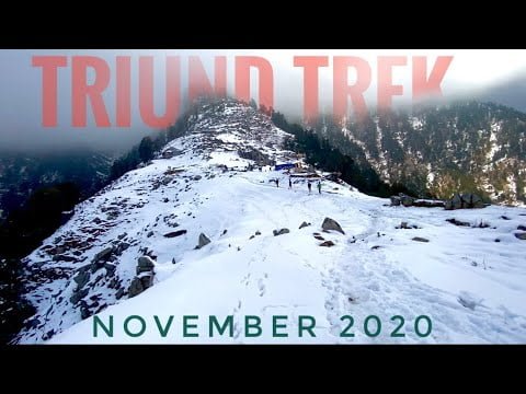 Triund trek in winter snowfalls November 2020 #triundtrek2020
