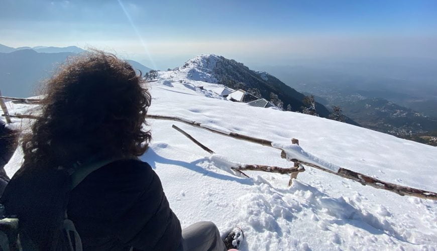 Triund trek in snowfalls 2020//#triundtrek