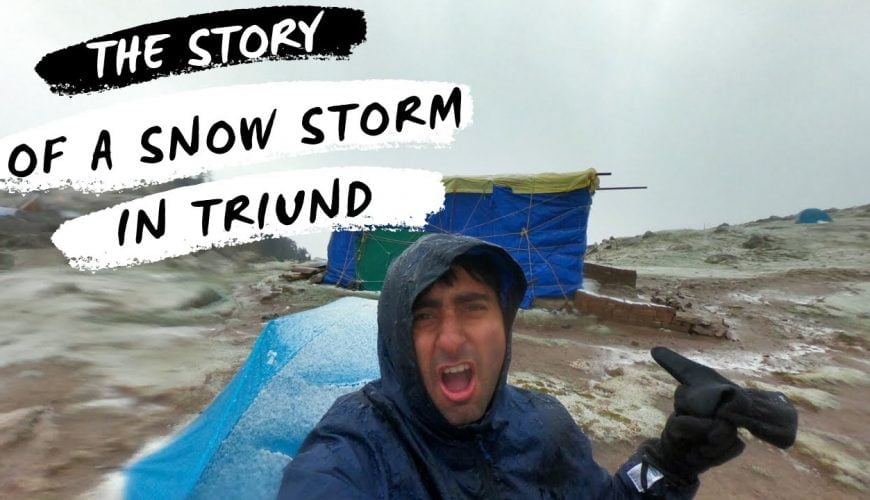 A Snow Storm in Triund | Trekking in Triund, Mcleodganj, Dharamshala