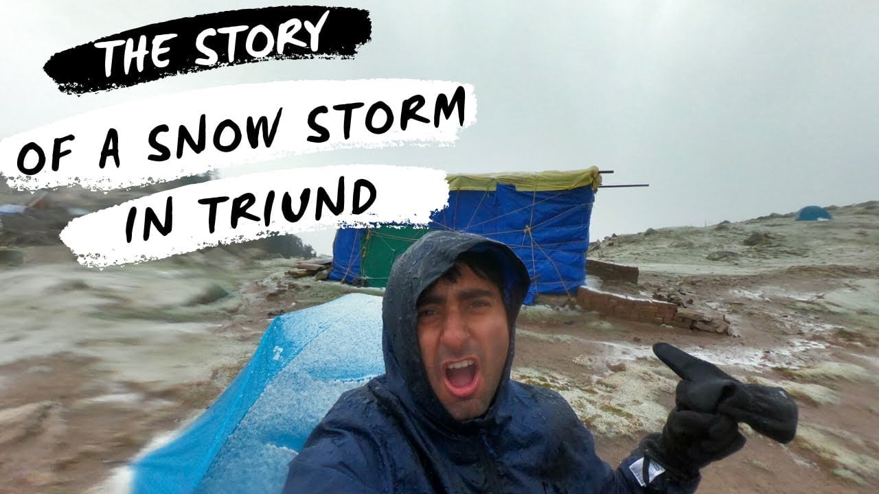A Snow Storm in Triund | Trekking in Triund, Mcleodganj, Dharamshala