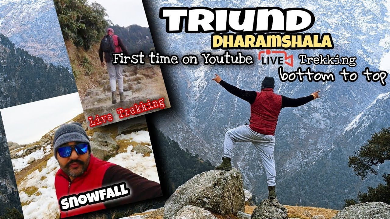 EP 4 Triund Trek I Live Trekking Bottom to Top | Snow fall | Mcleodganj Himachal Pradesh #Triund