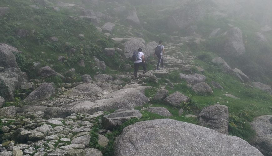 Up above the world so high. This is on the way to Triund Top, Kangra.