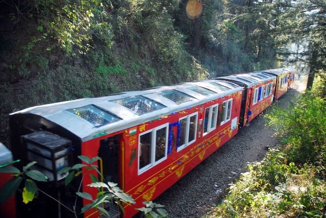 First 7-coach vistadome train chugs on Kalka-Shimla route
