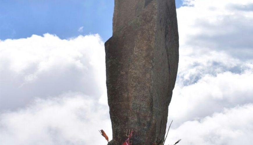 The summit of Mount Kinnaur Kailash (5200m), Kinnaur (H.P.) This place is among one of the Lord Shiva’s abodes and the monolithic pillar at the top finds its significance in both Hinduism and Buddhism culture.