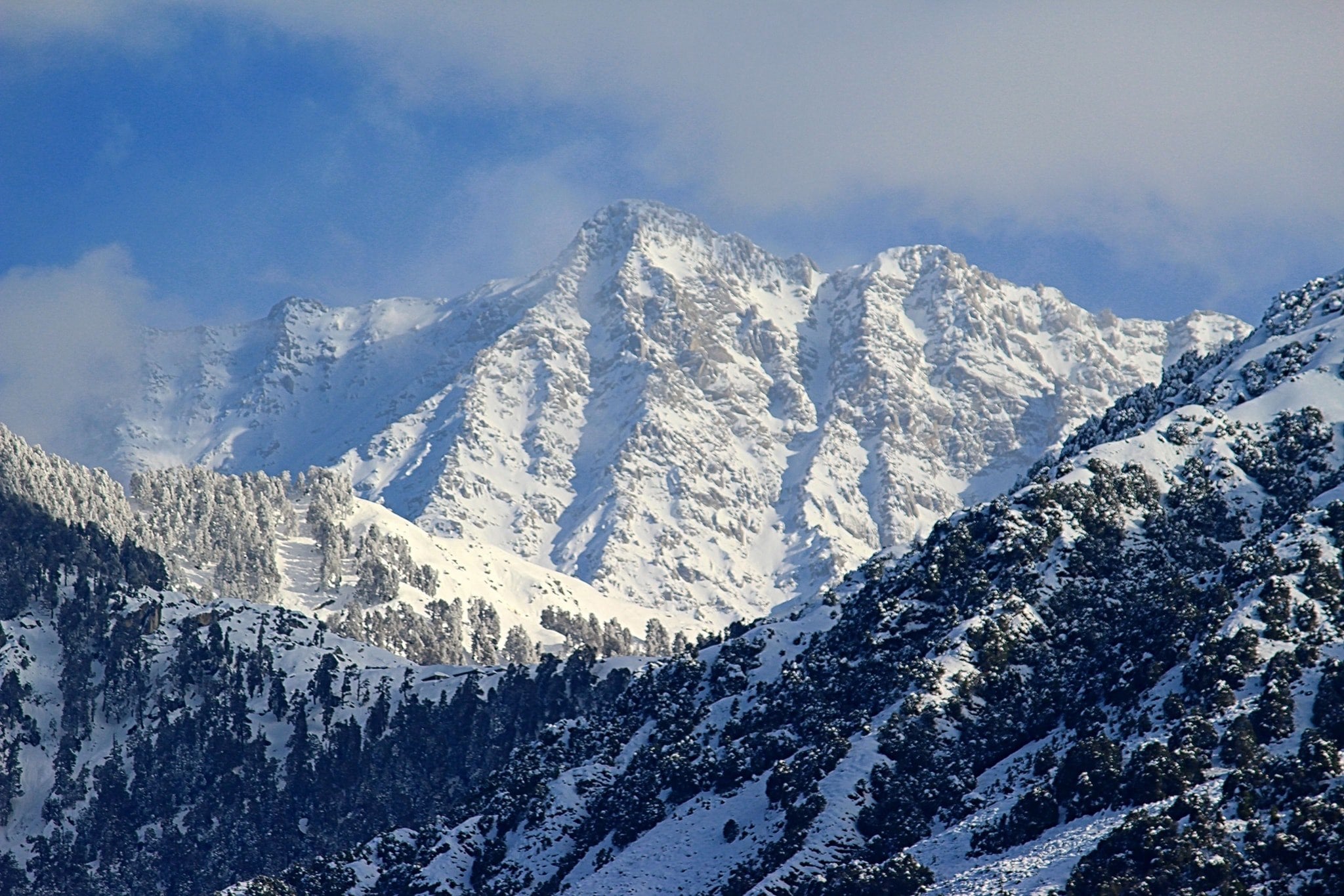 Dhauladhar Mountains, Snow and the Sunshine from IndruNag