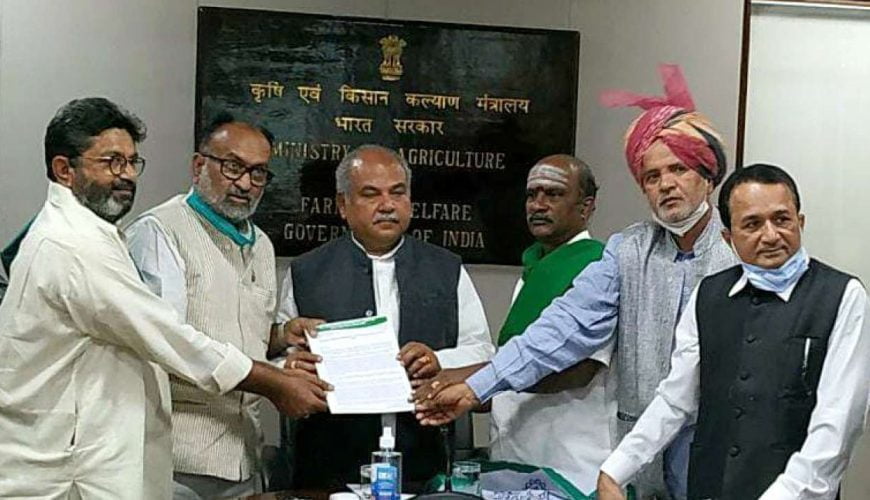 Ten organisations from Uttar Pradesh,Kerala, Tamil Nadu,Telangana, Bihar, and Haryana associated with the All India Kisan Coordination Committee on December 14 met Union Agriculture Minister Narendra Singh Tomar to extend their support to three farm laws enacted by the government recently.